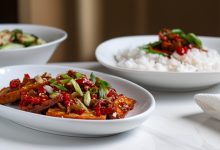 Gebratener Tofu in koreanischer Gochujang Sauce